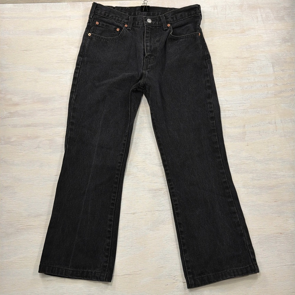 Levi's Jeans 517 Bootcut 32X30 (32x28) Classic 5-Pocket Black Denim Mens